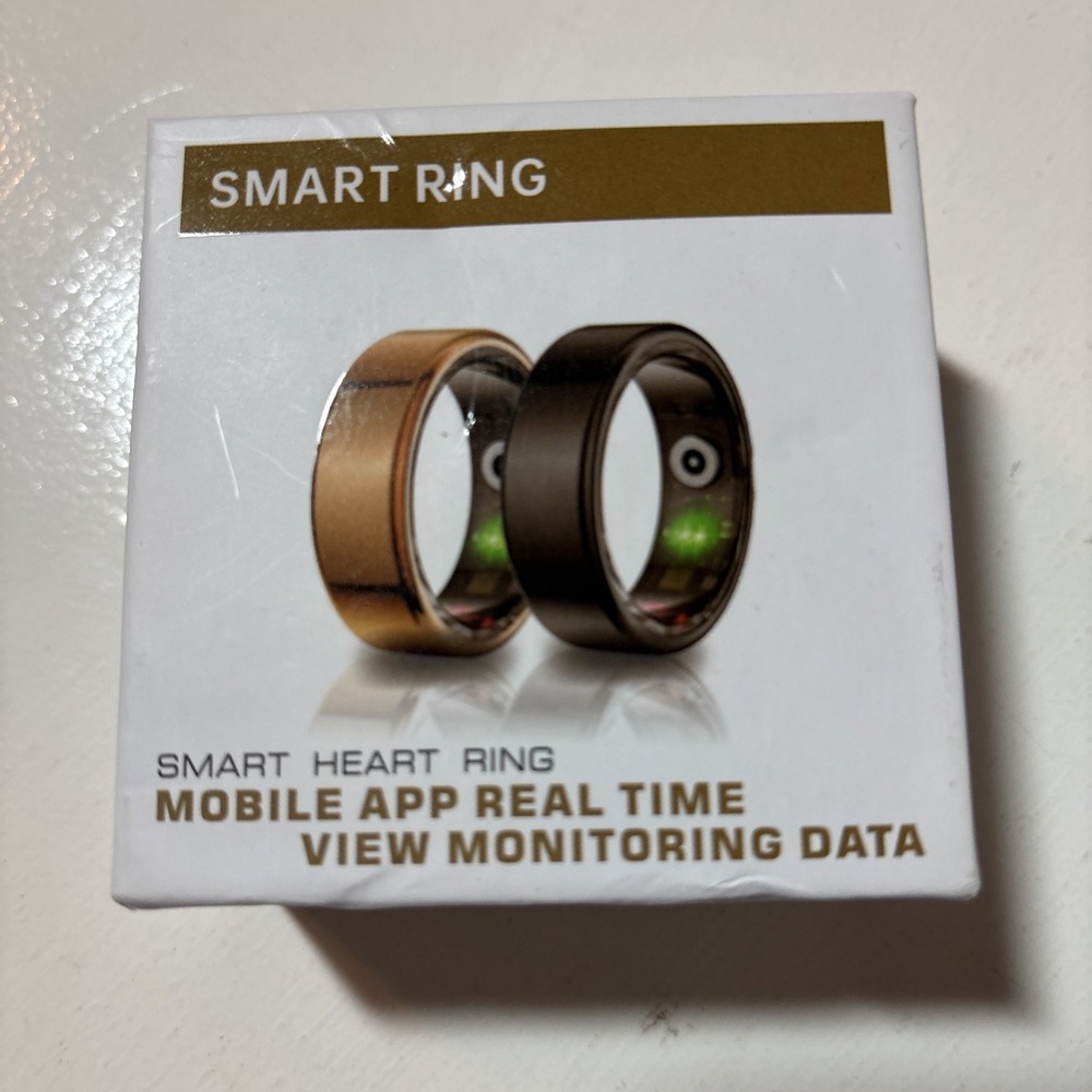 Vital Health Ring - Smart Ring, Size 10 Black, Mobile App Real Time Monitor